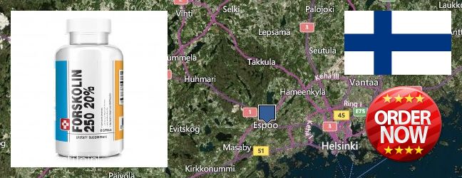 Var kan man köpa Forskolin nätet Espoo, Finland